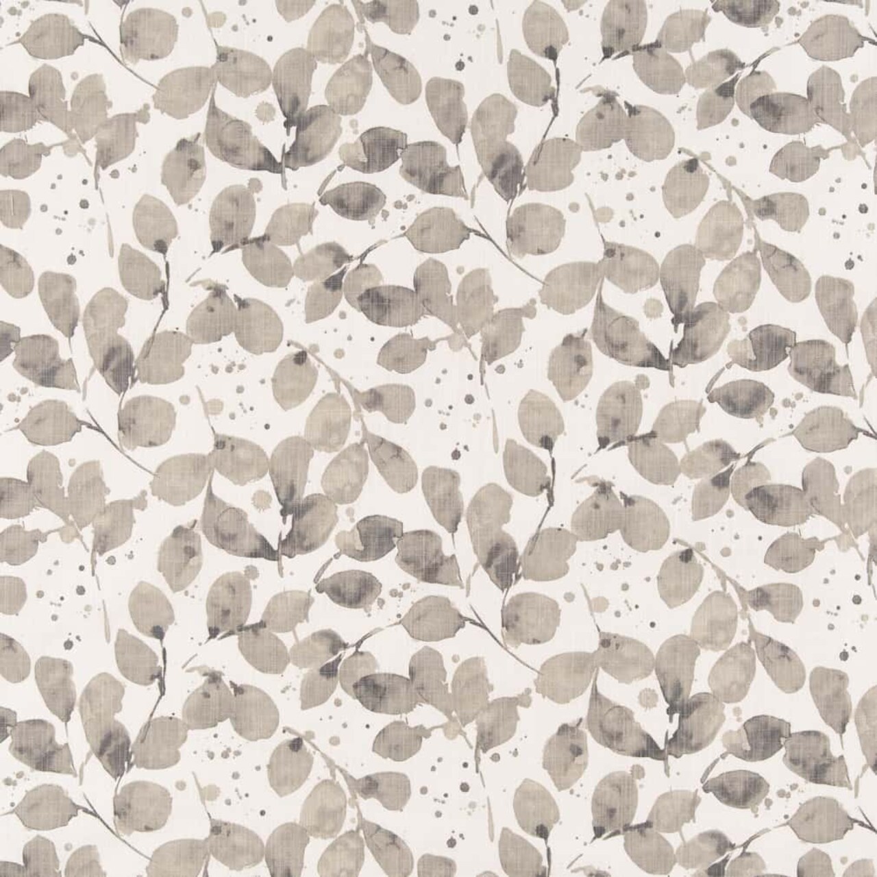 Upholstery Fabric - Grey & Silver Leaves Upholstery Fabric 54 Inches"